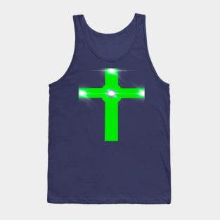 Green Crucifix Tank Top